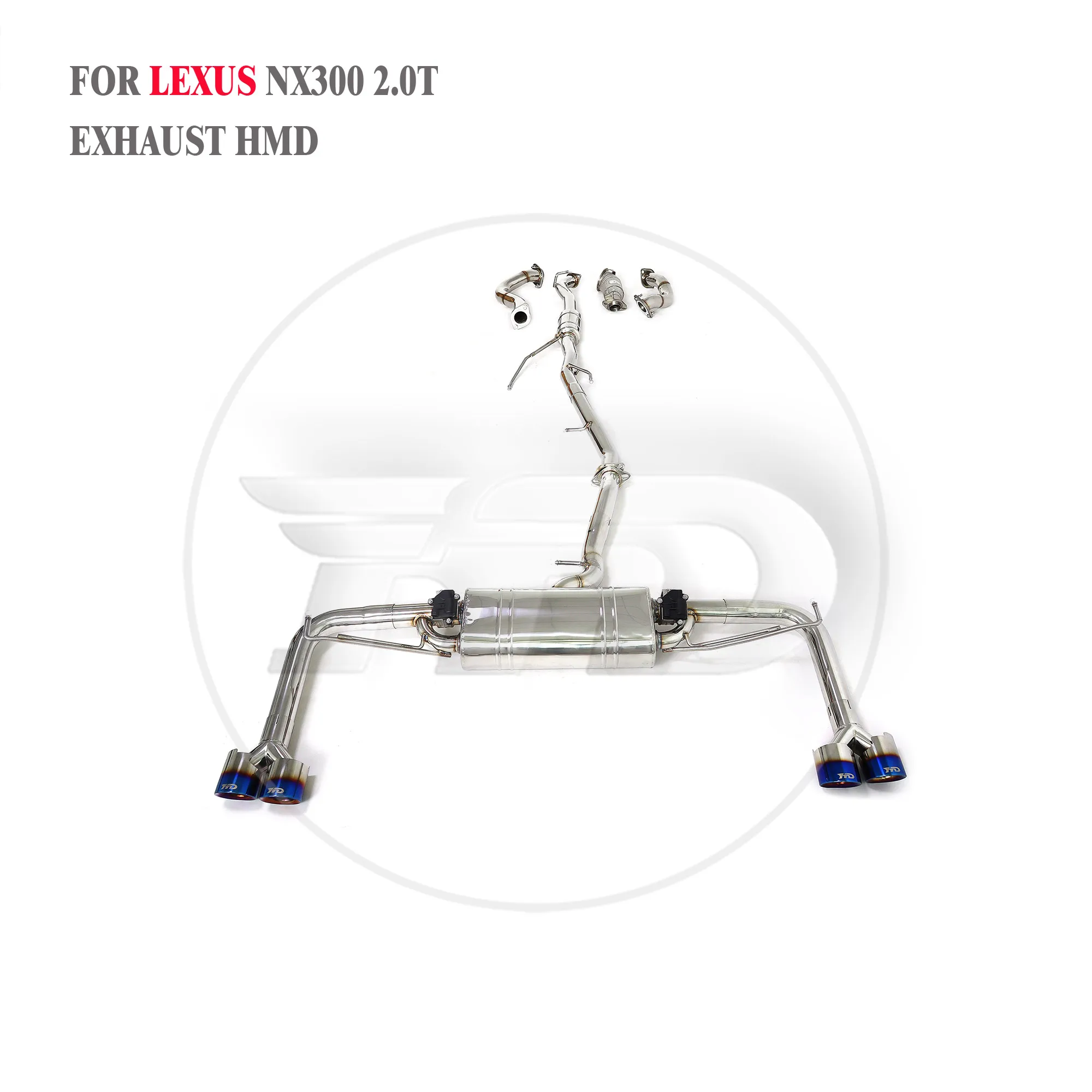 

Выхлопная система HMD из нержавеющей стали, клапан Catback для Lexus NX300 2,0 T, автоматический глушитель с высоким расходом водосточной трубы