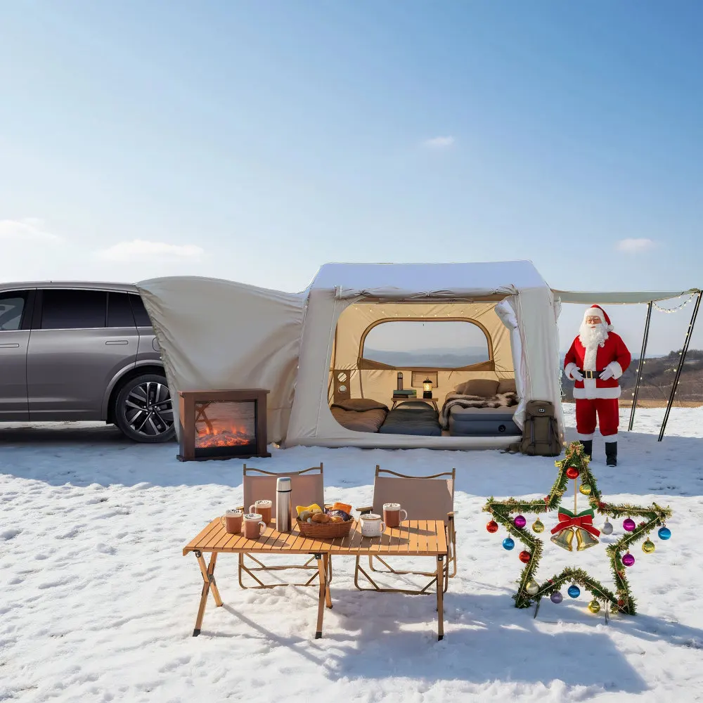 

Надувная палатка для кемпинга внедорожника, простая установка, 4-сезонная водонепроницаемая оксфордская палатка для глэмпинга на 4/6/8 человек