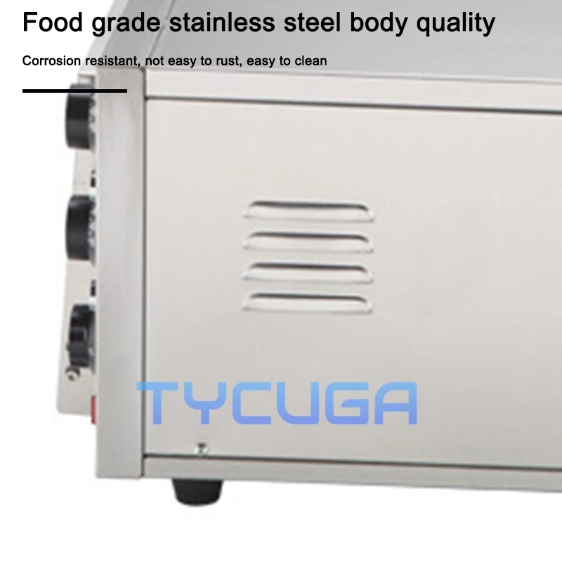 16" Electric Pizza Oven Baker Oven Single Layer &Double Stainless Steel Baking Machine Commercial Baking Oven Bake Bread Pancake