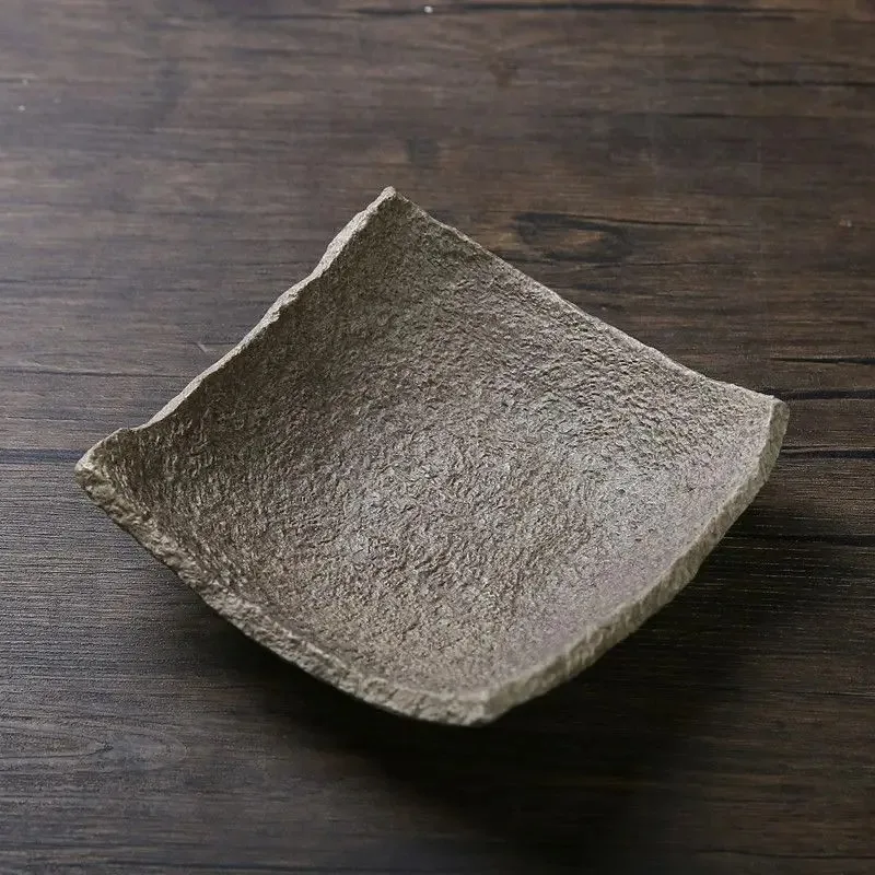 Retro Art Flower Pots Handmade Irregular Ceramic Flower Pots Wabi Sabi Rock Texture Planters Gardening Accessories Plants