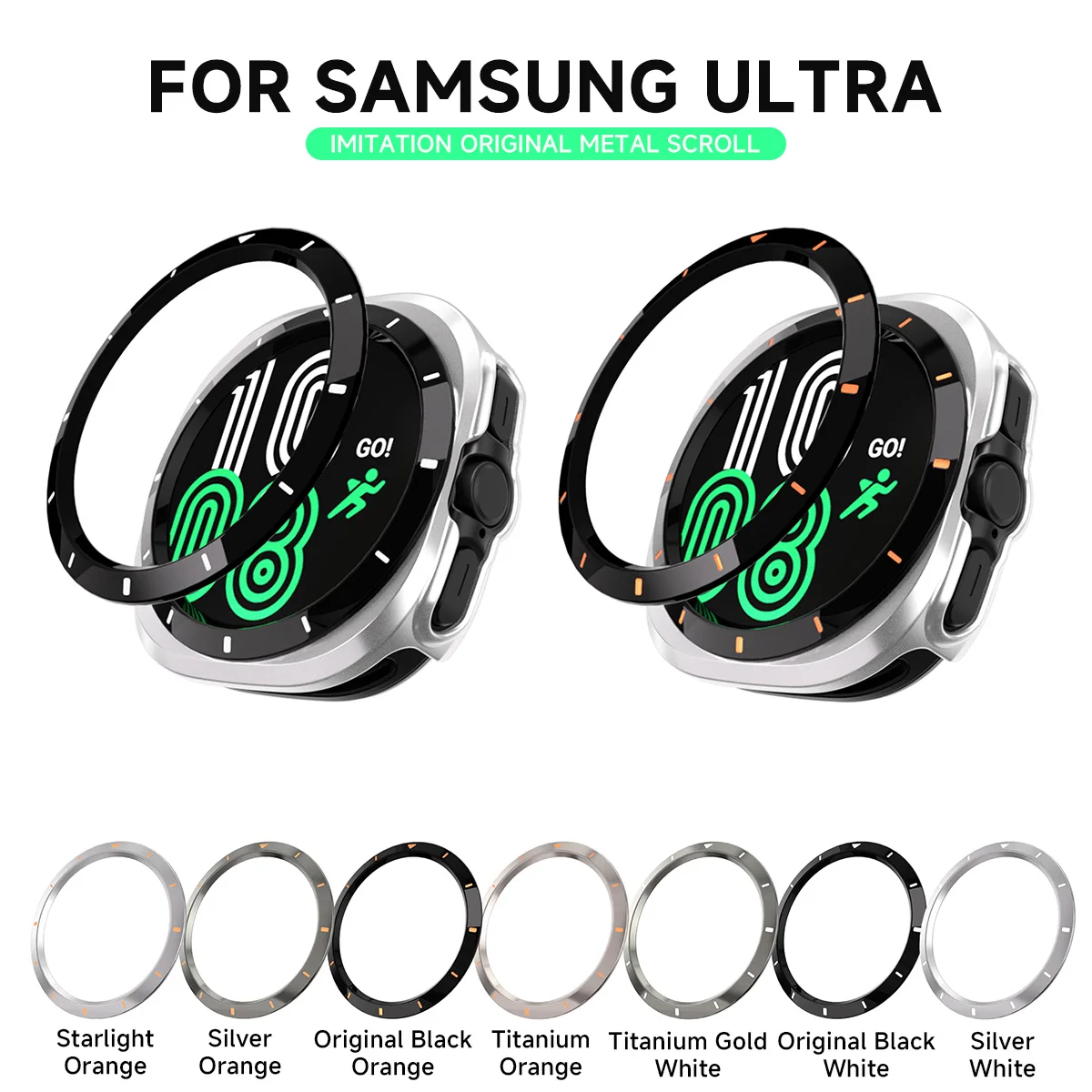 PC Cover Bezel Ring Case voor Samsung Galaxy Watch 7 Ultra 47 mm SmartWatch Protector Case PC Frame Shell Bumper Accessoires