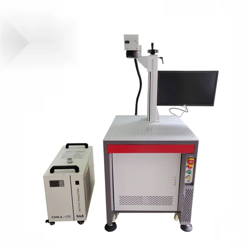 Ukiran Potret Daun Kotak Hadiah Pribadi Foto Ukiran Kaca Mesin Penandaan Laser UV Mesin Penandaan Laser