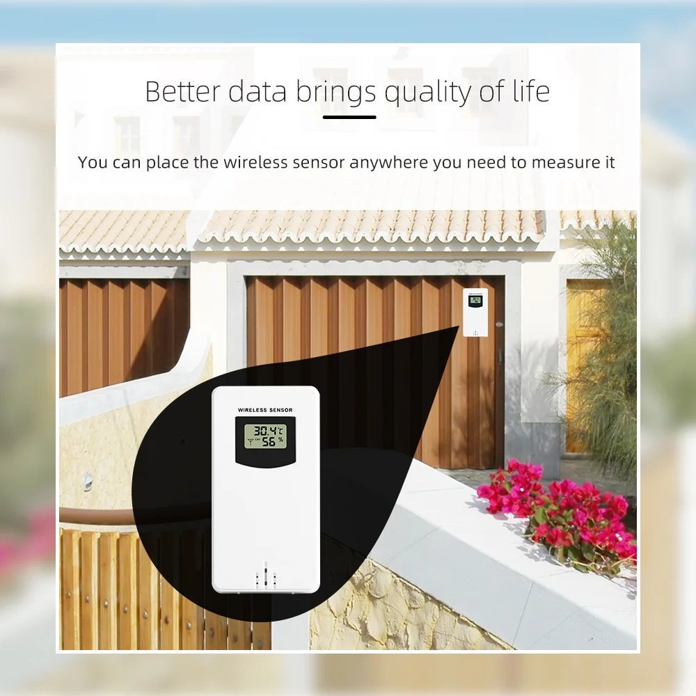 محطة الطقس الذكية بارومتر على مدار الساعة ، في الأماكن المغلقة ، في الهواء الطلق ، درجة الحرارة ، الرطوبة ، متر ، توقعات ، متعددة الوظائف هيغروثرموغراف