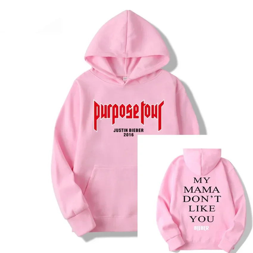 Fashion Brand Design Justin Bieber Purpose Tour Hoodies Pullover Printed Men Women Sport Hip Hop Style Hooded Sweatshirts Tops