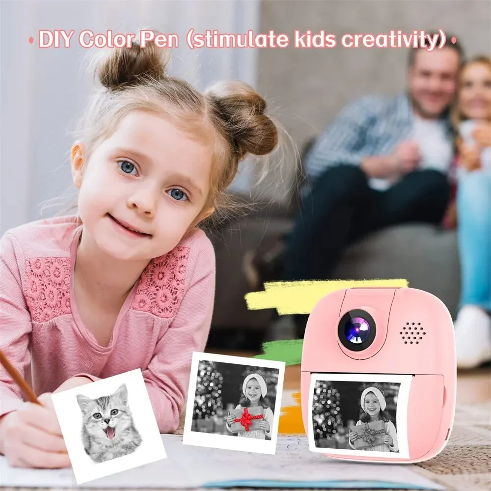 Portable Mini Camera Smart Instant Printing Digital Camera Thermal Printer Video Recorder Kids Pocket Cameras For Children