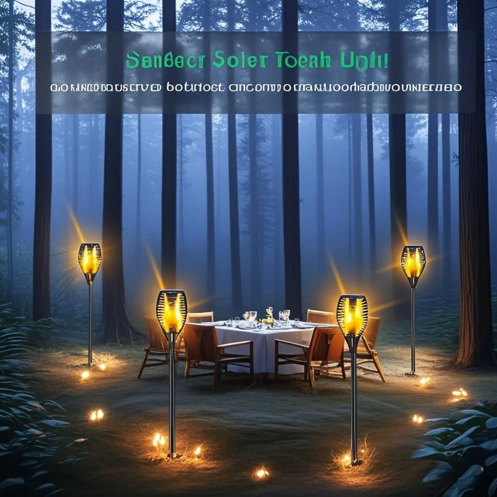 96LED أضواء الشمسية في الهواء الطلق أكبر الخفقان لهب الشعلة الشمسية أضواء مقاوم للماء أضواء المسار الشمسية لحديقة فناء ساحة