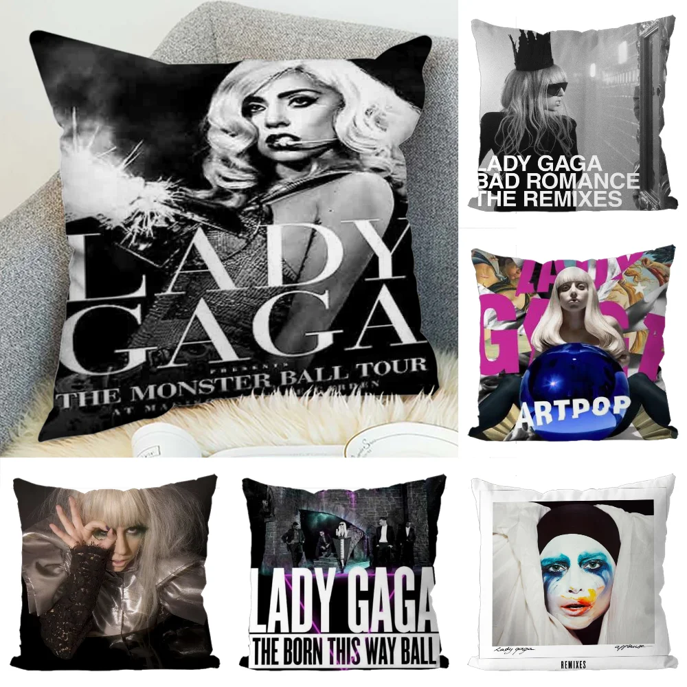 

Lady Gaga Pillow Case Luxury Double-sided For Car Pillows 45x45 Cushions Cover Home And Decoration Sofa Pillowcase 50x50