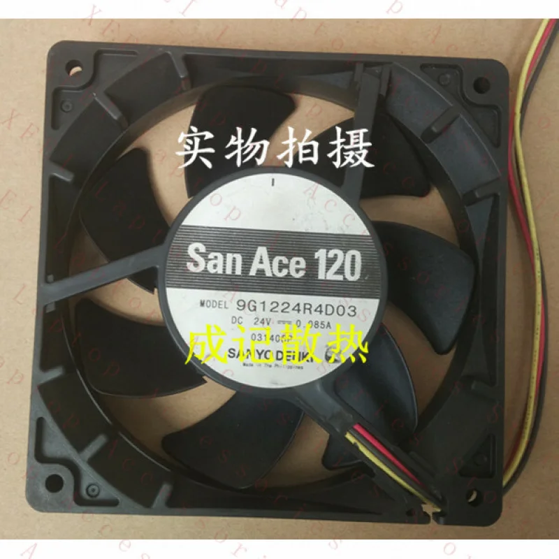 D  1pcs  FOR Sanyo 9G1224R4D03 12038 24V 0.085A double ball 3 line fan