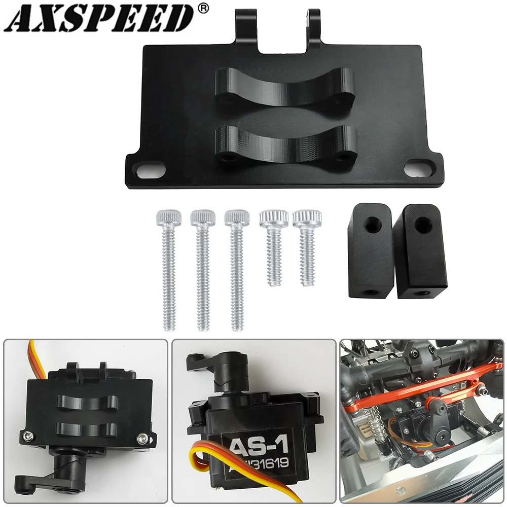 AXSPEED-Servo de dirección para coche teledirigido, soporte de montaje para 1/24 RC Crawler, Axial SCX24 90081, 001, 002, 004, 005, 006, piezas de actualización de gladiador