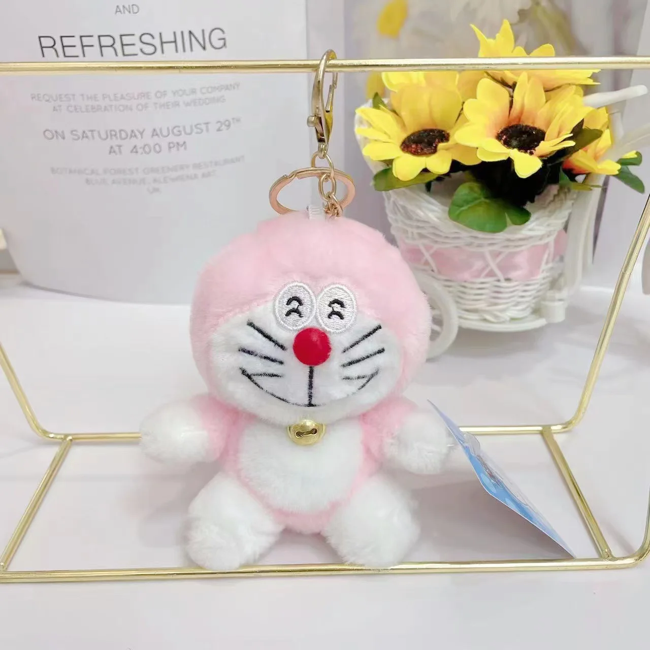 Doraemon Plush Doll 12CM 4 Inch Jingle Cat Keychain Pendant Plush Toy Boutique Doll Room Decoration Girls Holiday Gift