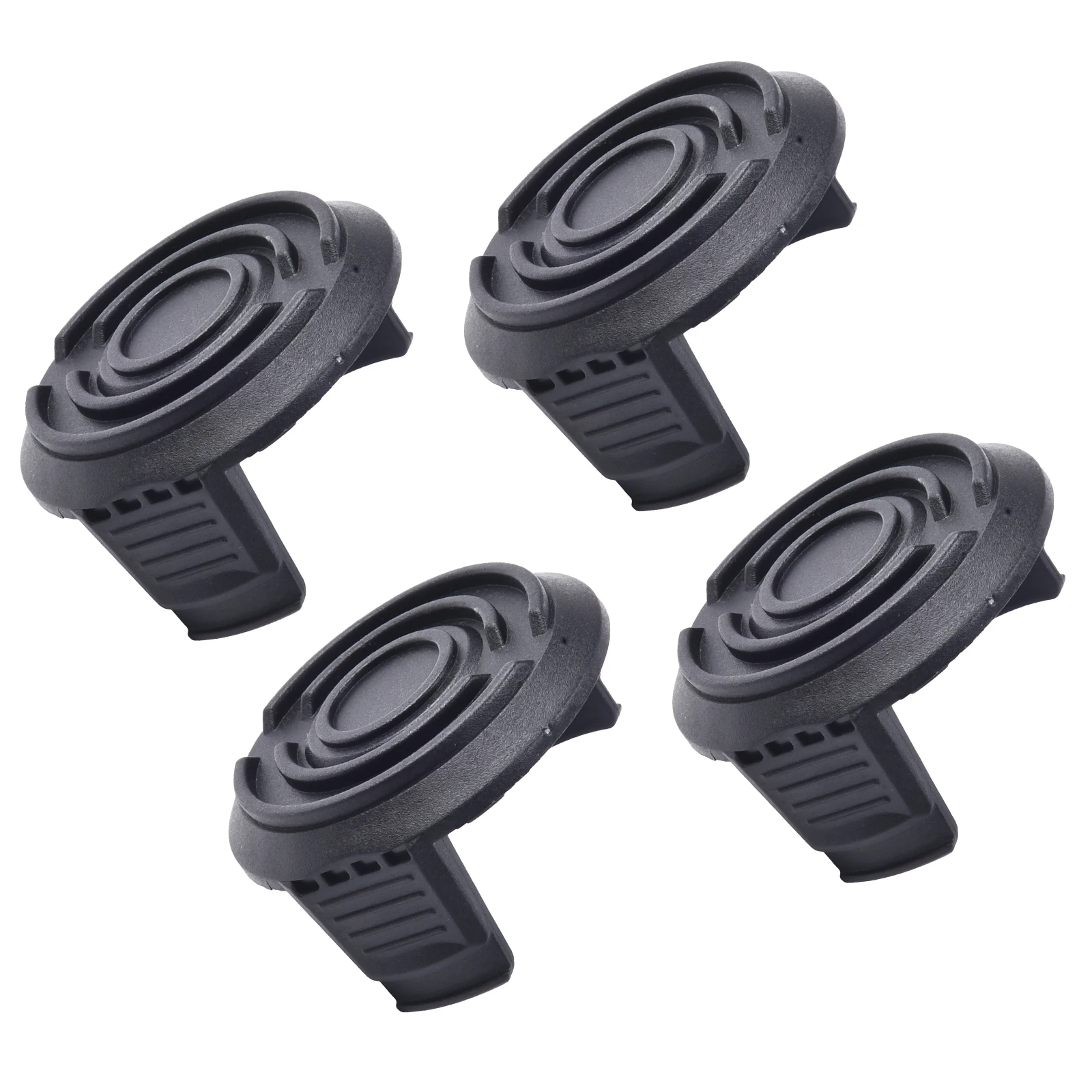 Nice High Quality Gardening Garden Power Equipment Spool Cover Cap Spool Cap 1/4Pcs Black PVC Cover Cap Equipment