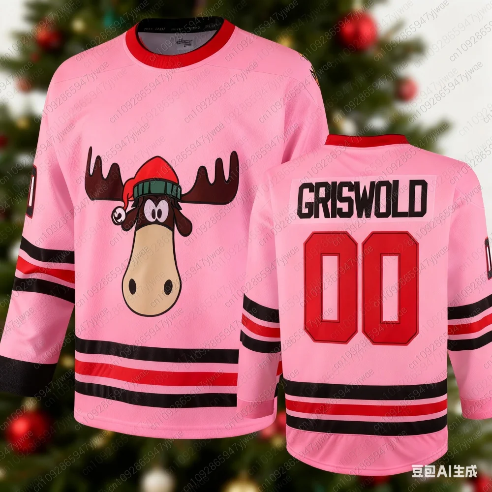 2025 عيد الميلاد نمط جريسوولد هوكي الجليد جيرسي الرجال الرياضة والترفيه التدريب الفانيلة خمر عطلة رجل عيد الميلاد تي شيرت