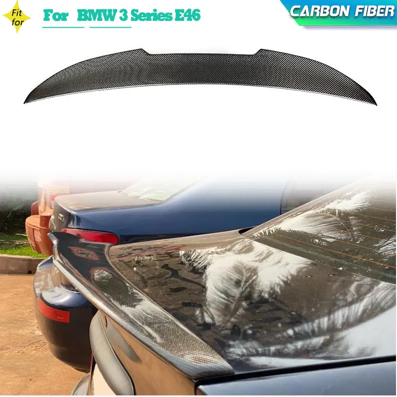 Carbon Fiber Car Rear Trunk Spoiler Wings for BMW 3 Series E46 Base Sedan 4-Door 1998-2005 Rear Spoiler Boot Wing Lip Body Kit