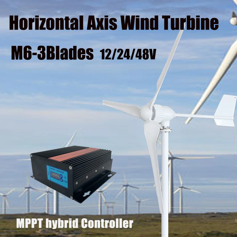 

Factory price 30KW 48v Wind Turbine Generator With Waterproof Wind Controller for Home Use Low Start-up Windmill Speed