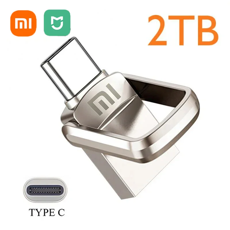 Xiaomi U-диск Интерфейс USB 3.2 Type-C Мобильный телефон Компьютер Взаимная передача Портативная USB-память 2 ТБ 1 ТБ 256 ГБ 128 ГБ 512 ГБ