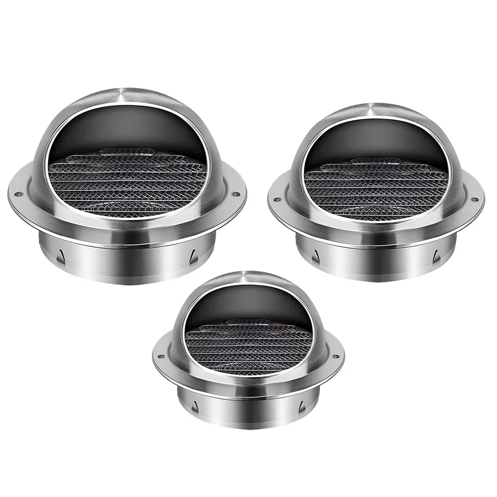 

For Wall Vents Vent Cap For Tumble Dryer Hose Hemispherical Hood Rainproof Stainless Steel With Pest Screens Brand New