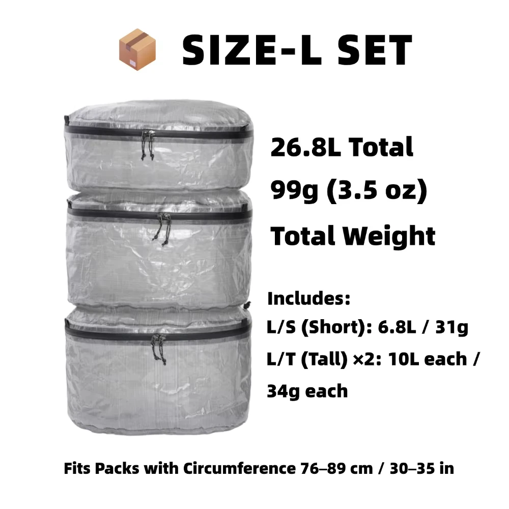 [HDOR] STASHLITE Packing Pods Packing Cube Ultralight Dyneema ™   1,6 oz Stuff Sack – Cuben Fiber DCF Bag Pouch voor backpacken