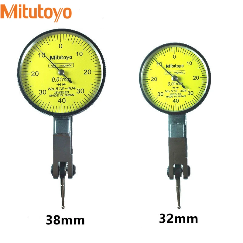 CNC Mitutoyo Tool Lever Table Dial Indicator 513-404 Gauge 0-0.8mm 0.01mm Precision Metric Dovetail Rails Indicator Measuring