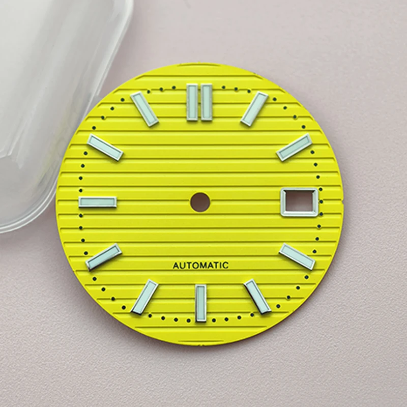 ضياء 30.5 مللي متر ساعة الطلب الأخضر مضيئة الهاتفي يناسب NH35 NH36 NH38 7S26 4R35 4R36 6R حركة نوتيلوس ساعة وجوه أجزاء تجديد