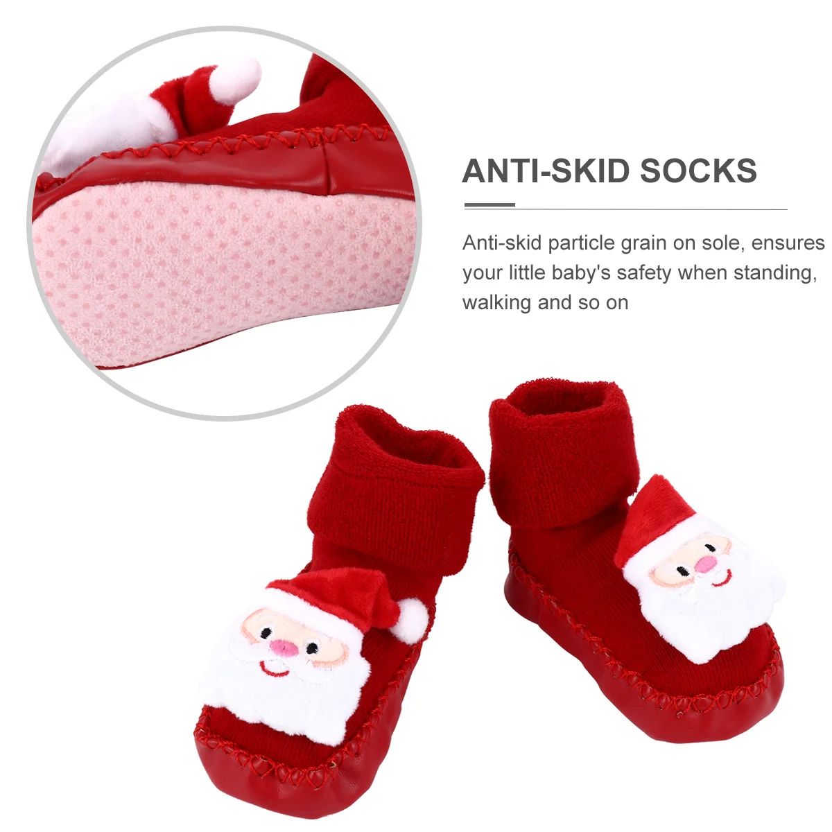

1Pair Christmas Kids Socks Anti-Skid Particle Sole Cotton Design Comfortable Non-Slip Toddler Floor Socks for Boys Girls
