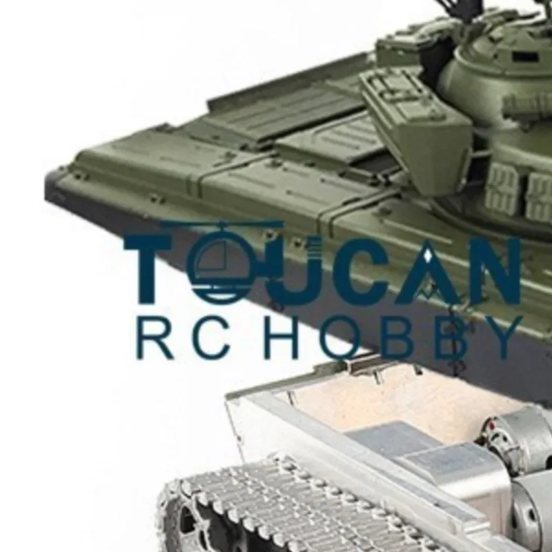 Henglong HL 1/16 T72 Tank 3939 Châssis métallique Pistes Roue 360 °   Tourelle BB Jouets cadeaux infrarouges