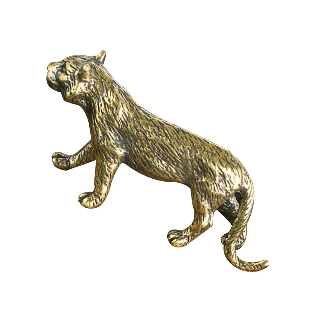 ملحق سطح المكتب على شكل نمر إبداعي، زخرفة زخرفية نحاسية مقاومة للاهتراء، مستلزمات منزلية مدمجة، ديكور نمر