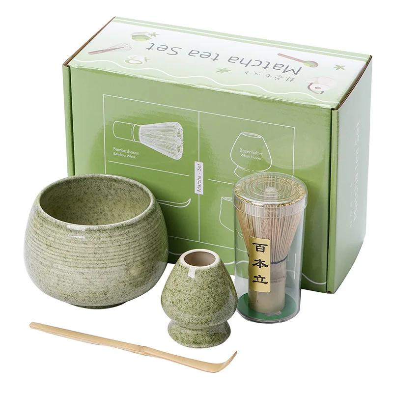 Japanese Matcha Blender Set Bamboo Whisk Teaspoon Brush Teaspoon Kiln Tea Tool Sets Indoor Drinking tea Brewing