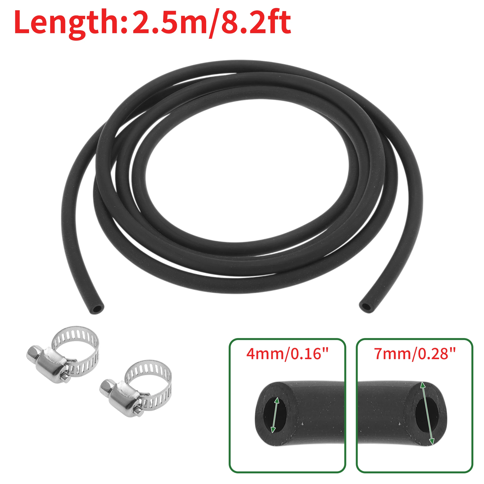 

UXCELL Шланги для смазочного масла 4 мм/0,16 дюйма 7 мм/0,28 дюйма 8,2 фута Шланг для воды Трубка