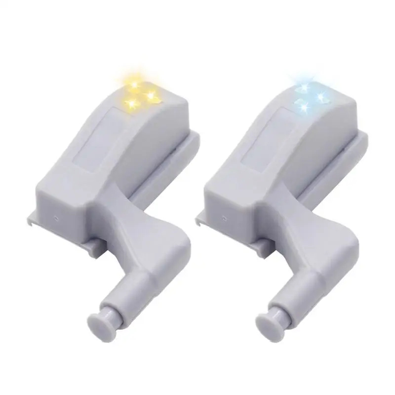 Cabinet Hinge Lights 10PCS Hinge Sensor Lights LED Induction Bright 3 LED Beads Cupboard Hinge LED Light Efficient Night Lights