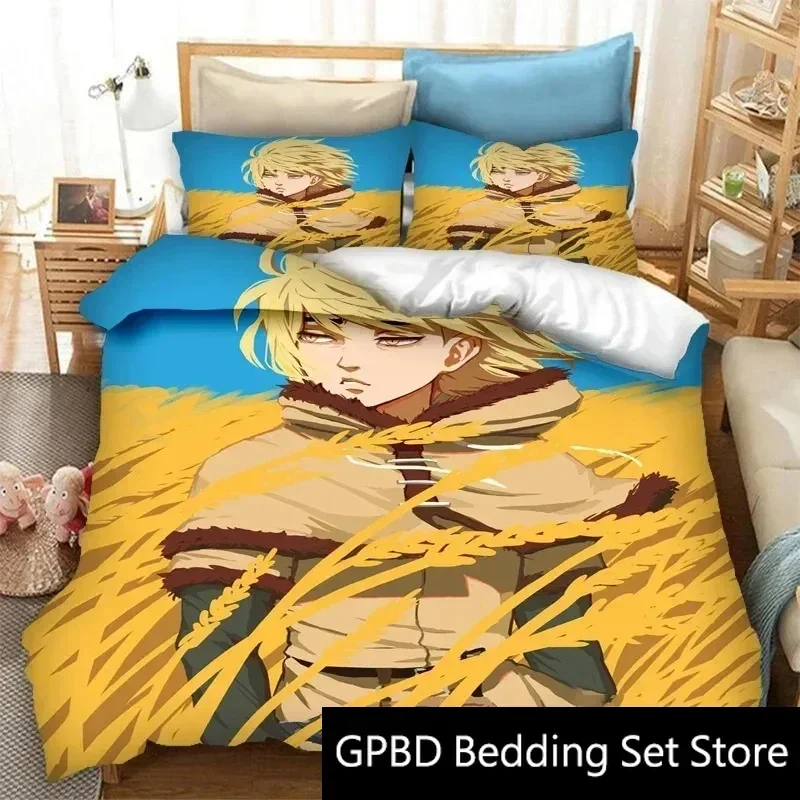 

3D Print Anime Vinland Saga Bedding Set Double Twin King Duvet Cover Comforter Pillowcase Boys Girls Adults Bedroom