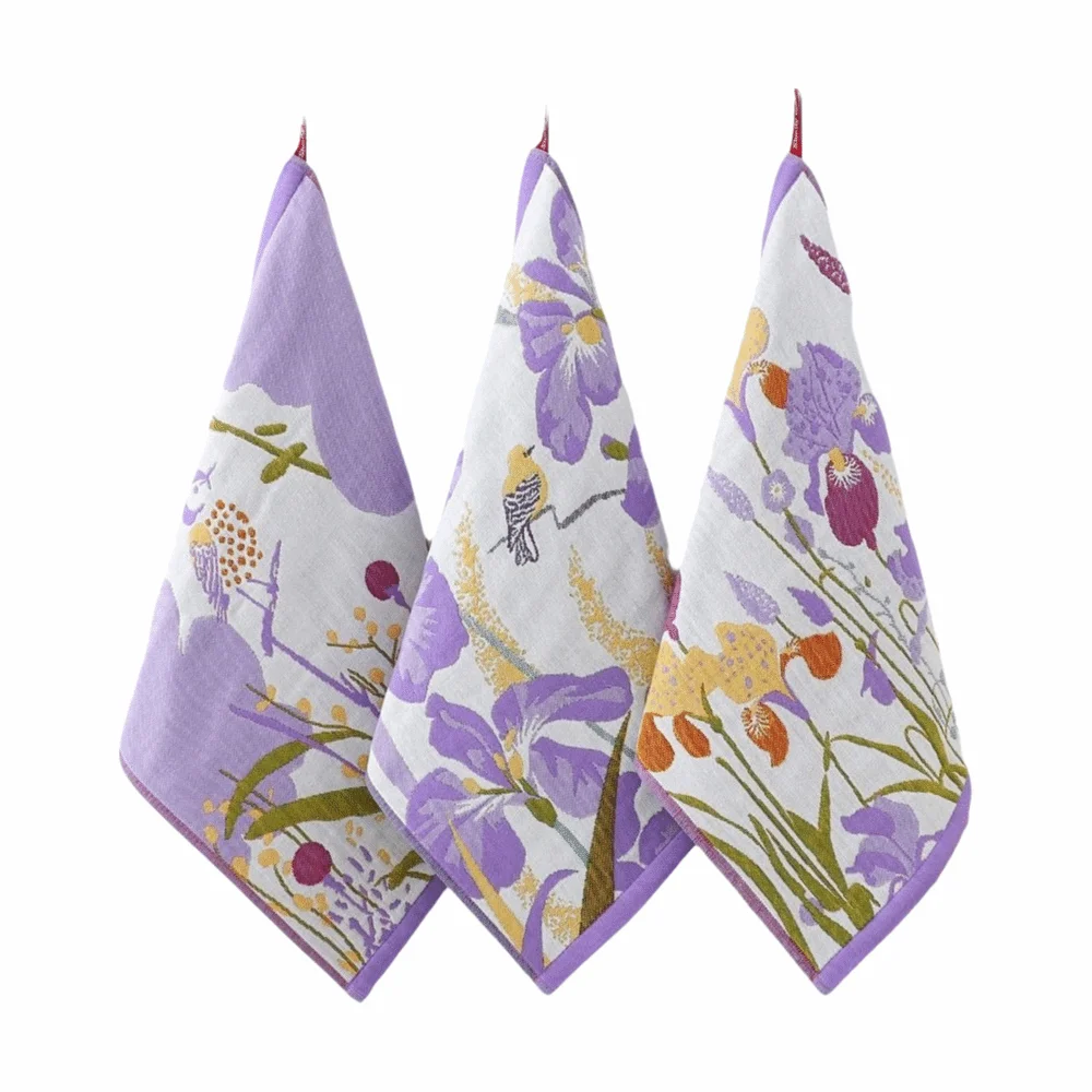 New 34x40cm Large Hand Towel 4 Layer Cotton Gauze Quick Dry Pure Cotton Dish Cloth Decorative Tea Towel Home Restaurant