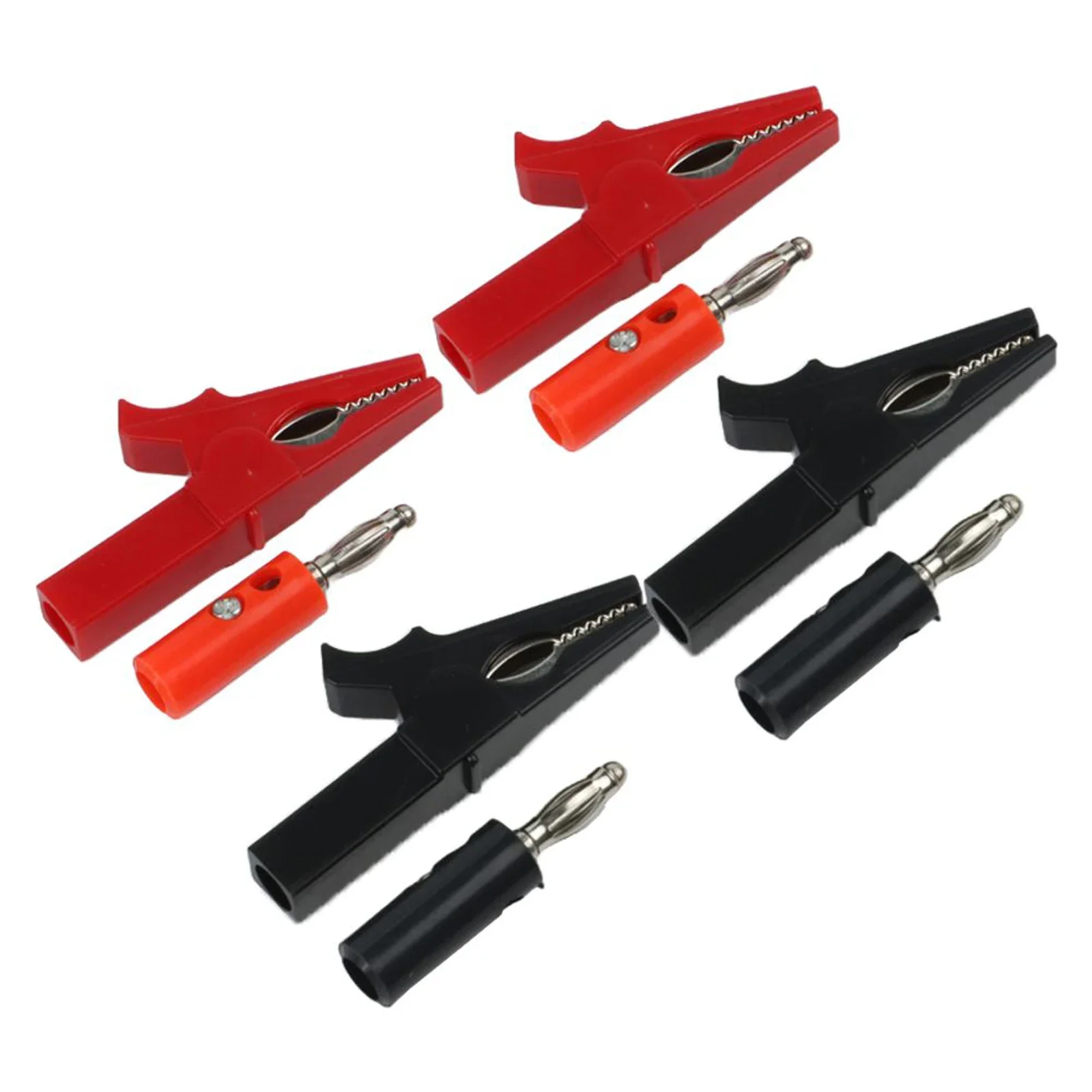 4 Pair For Alligator Clip And Banana Test Probe Set Featuring 4mm Banana Connector For Comprehensive Electrical Testing
