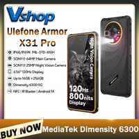 Ulefone Armor X31 Pro 5G Rugged Phone 8GB+256GB 6.56” Android 14 MediaTek Dimensity 6300 Night Camera 64MP NFC Smartphone