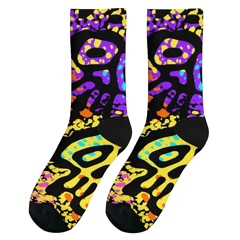 Meias de tubo médio versáteis com estampa de esqueleto, elegantes e fofas, estilo versátil, respiráveis e quentes, presente perfeito