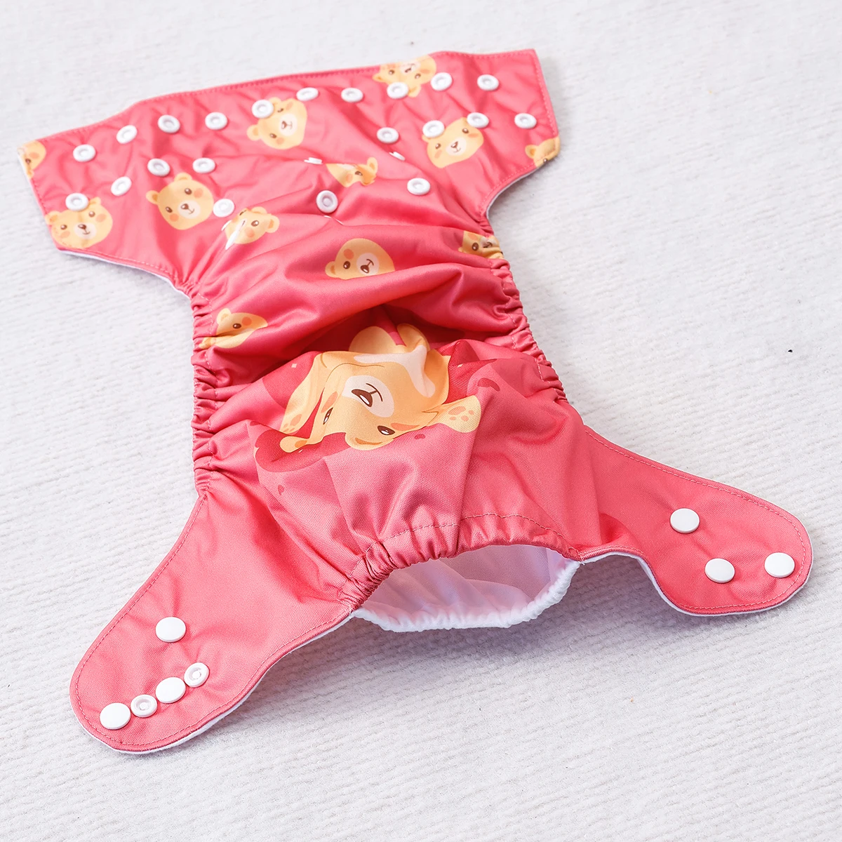 Elinfant 방수 재사용 가능한 빨 수있는 아기 천 기저귀 3-15kg, 디지털 위치 인쇄 방수 변기 훈련 바지