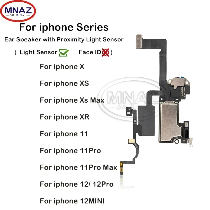 

Earpiece Compatible for IPhone X XS Max XR 11 Pro Max 12 Pro Max Mini Ear Speaker Replacement Includes Proximity Sensor