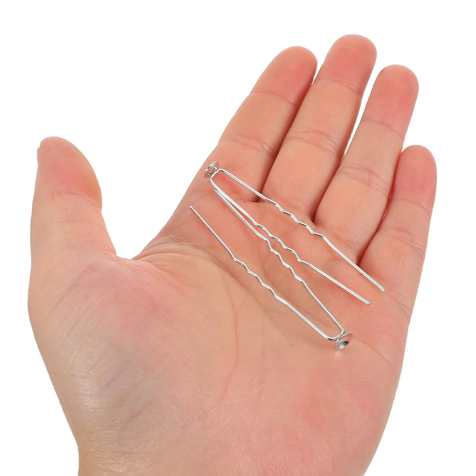 

50pcs Bride Accessories Vintage Metal U-Shaped Fork Pin French Updo Chignon Styling Tool Golden 6Mm Bun Hair Pins Wedding Party