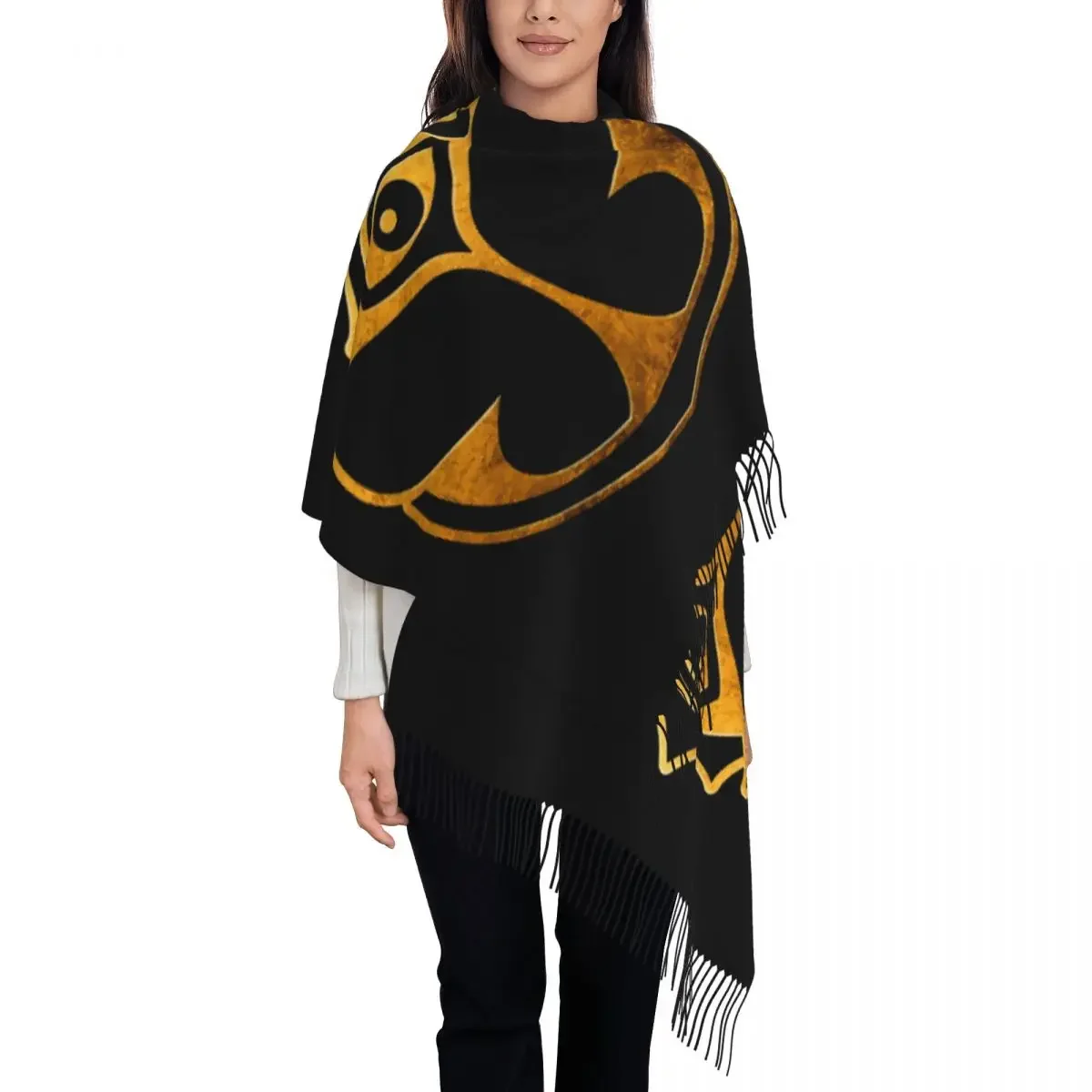 Luxury  Tassel Scarf Women Winter Fall Warm Shawls Wraps Ladies Belgian Electronic Dance Music Scarves