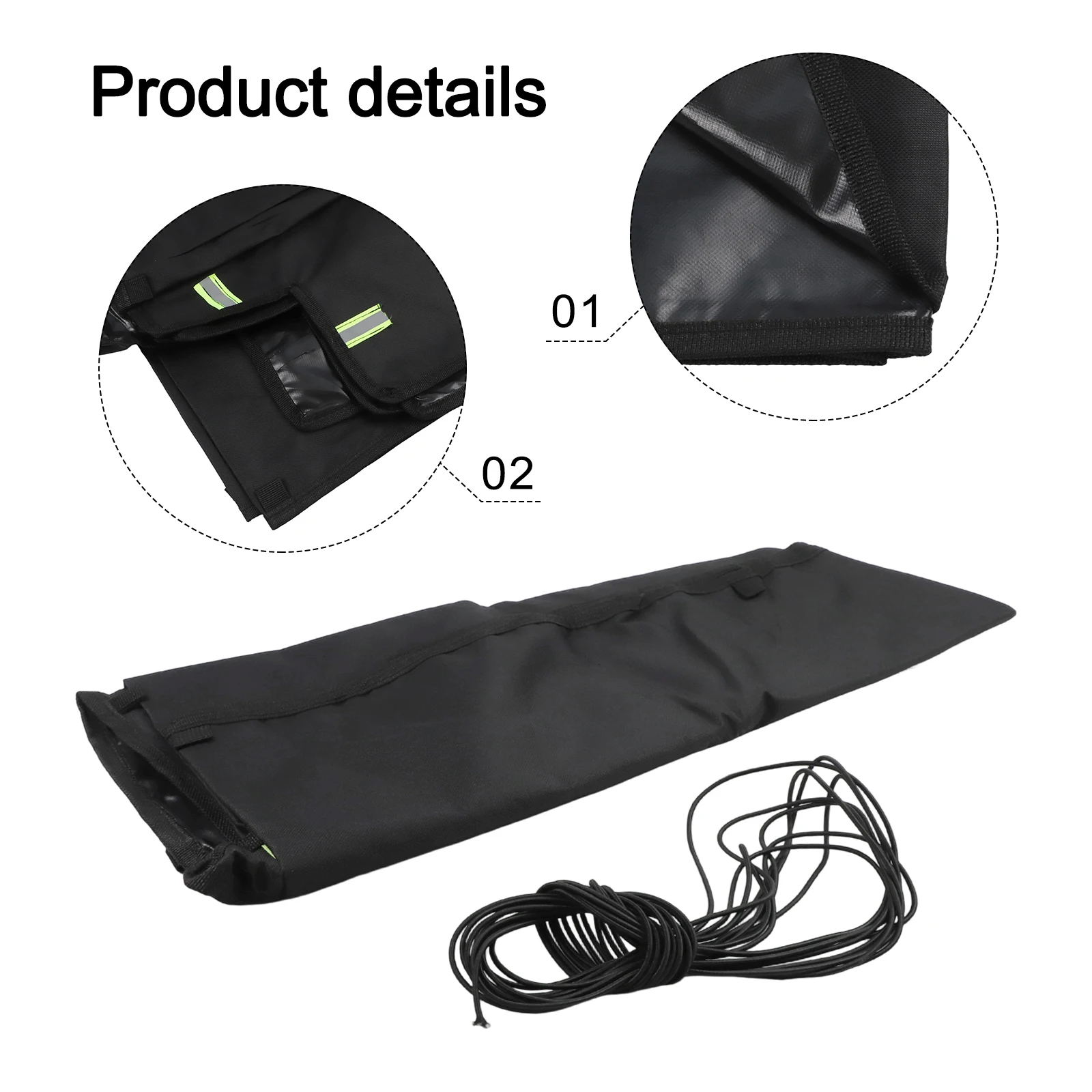 

Car Cover Multi-function Cover 600D Oxford Cloth Low Light Visibility Secure Attachment For Outdoor Use 214*122*13cm