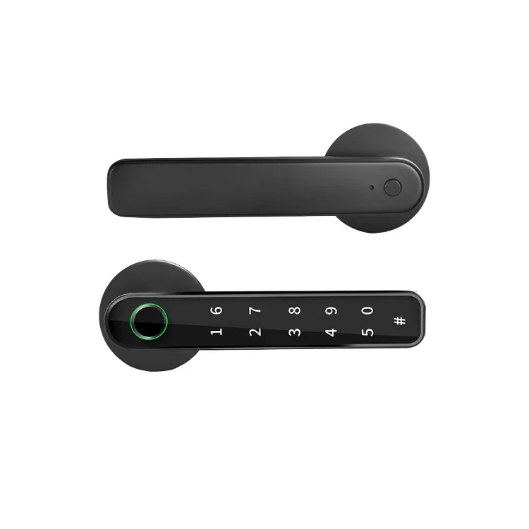 

Tuya App Wifi Handle Fingerprint Lock High Security Password Card Digital Electronic Smart Door Lock