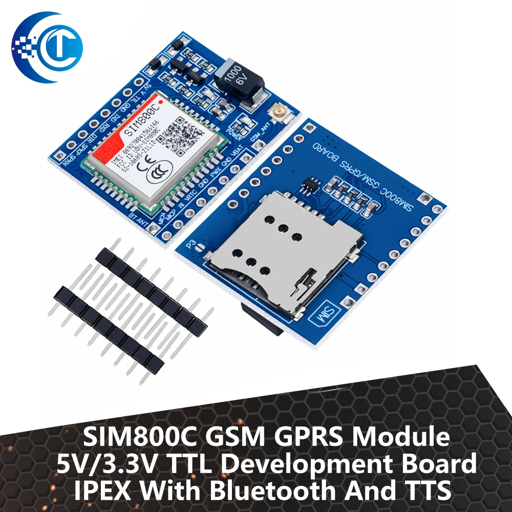Плата разработки SIM800C GSM GPRS модуль 5 В/3,3 в TTL IPEX с Bluetooth и TTS для Arduino STM32 C51 для Arduino