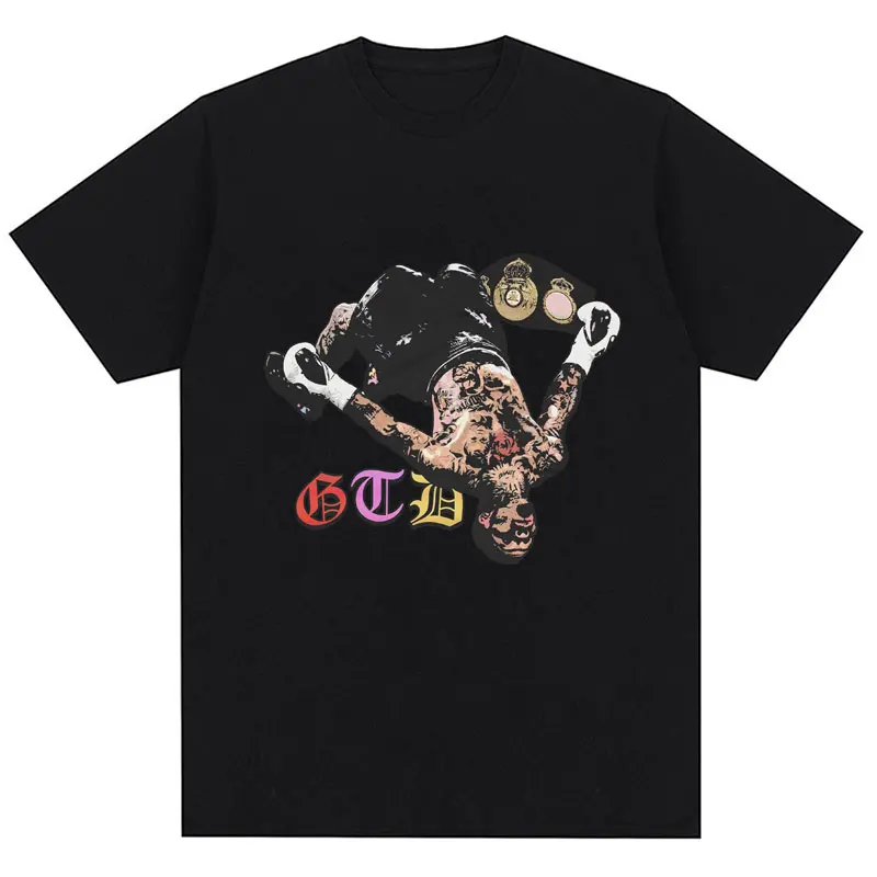 Tank Gervonta Davis Print Vintage T Shirt Men's Boxing Champion Oversized T Shirts 100% Cotton Classic Short Sleeve Streetwear