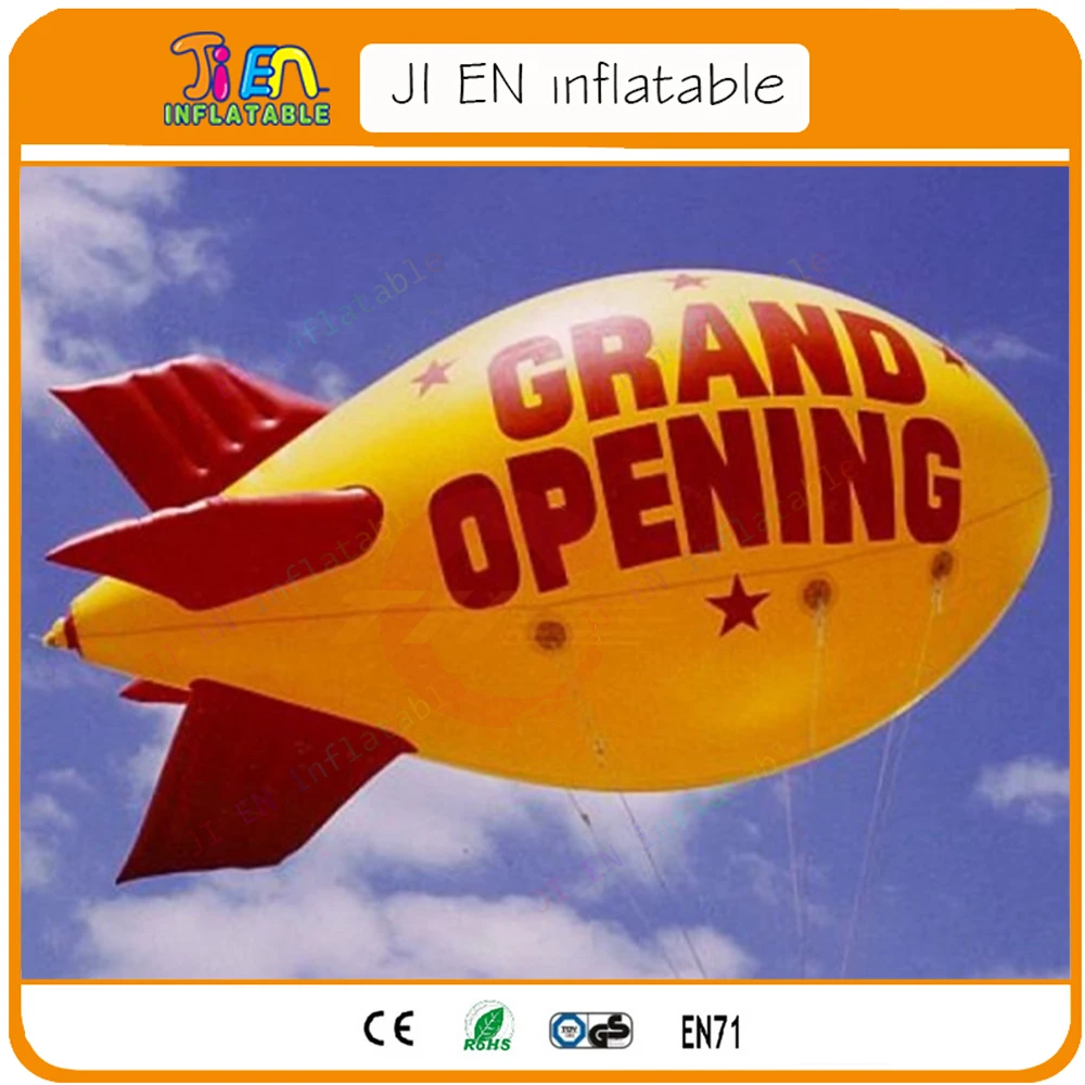 

GRAND OPENING INFLATABLE HELIUM BLIMP inflatable helium balloon in sky for advertising flying Helium Blimp Airship Zeppelin