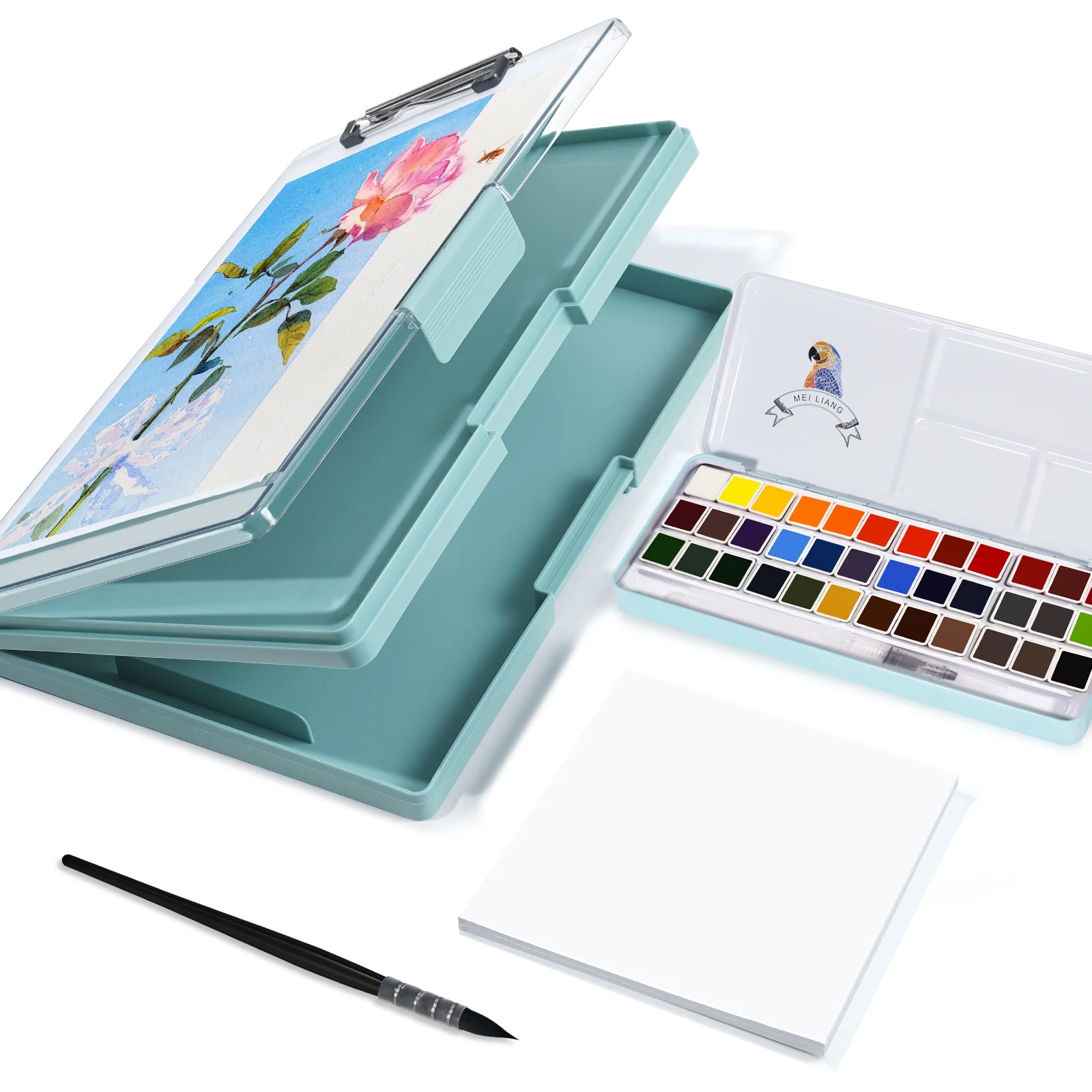 meiliang-juego-de-pintura-de-acuarela-de-viaje-acuarelas-de-36-colores-papel-de-acuarela-20-hojas--1-pincel-organizador-de-doble-capa