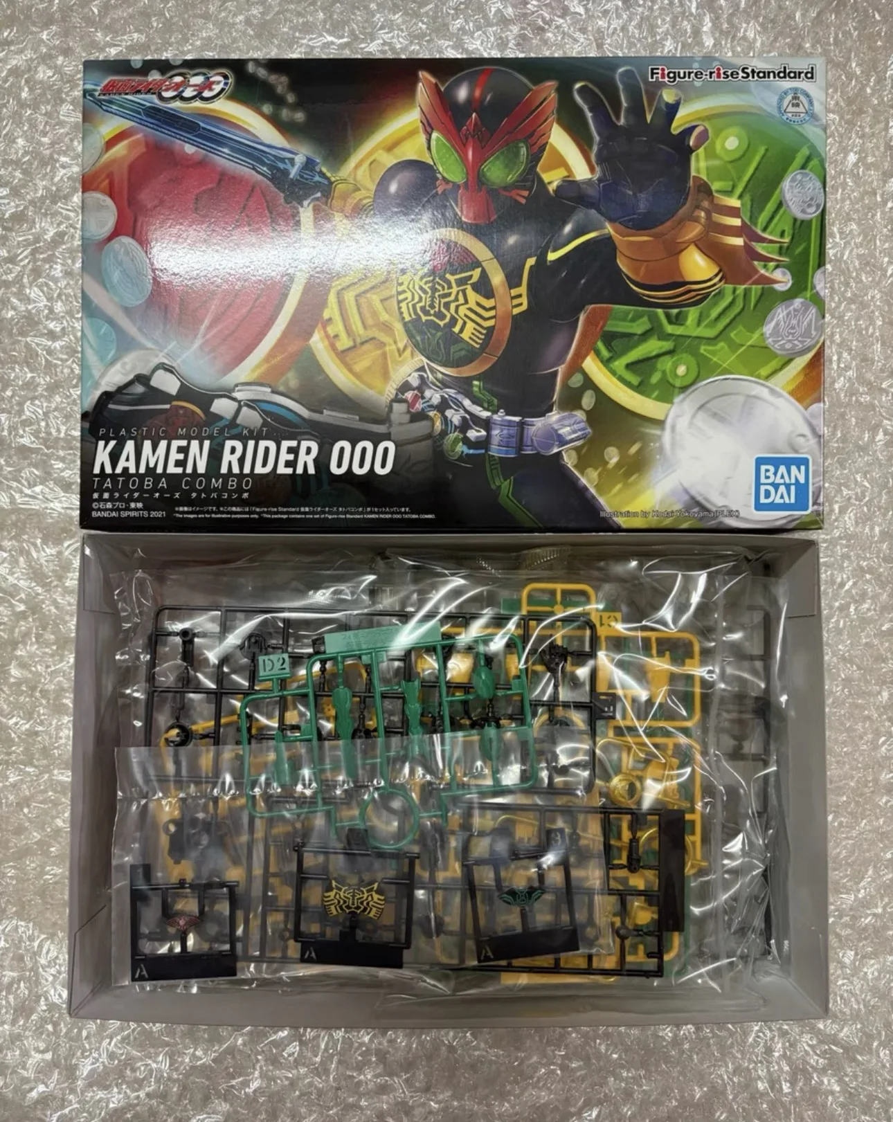 

Bandai Genuine Figure Kamen Rider OOO Model Kit Figure-rise Standard OOO Tatoba Combo Collection Model Action Figure Kids Toys
