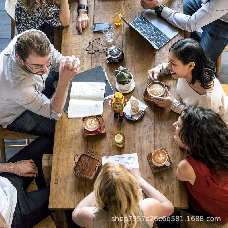 

Трансграничная деревянная подставка, Лидер продаж, квадратная деревянная подставка для вафельного хлеба, десертный коврик, бокал для вина, подставка для кофейных напитков