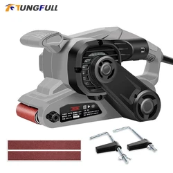 Belt Sander Grinder 810W 220V Woodworking Polisher Metal Rust Removal and Polishing Portable Small Desktop Plane Sander