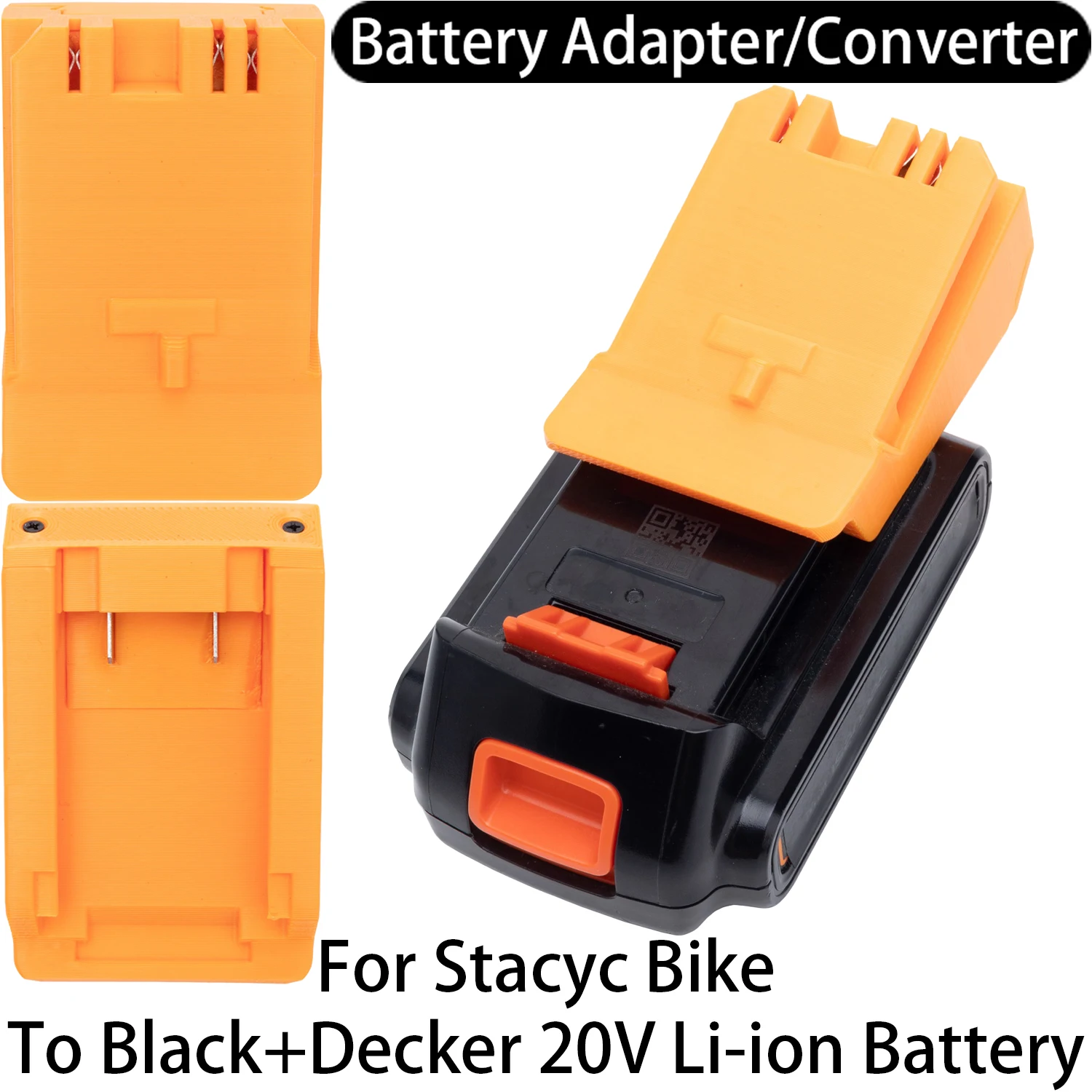 

Battery Adapter For Stacyc Bike Li-ion Tool To Black+Decker 20V Li-ion Battery Adapter Converter Power Tool Accessory