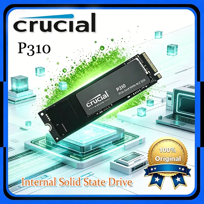 New Crucial P310 SSD 1TB 2TB 2280 PCIe Gen4 3D NAND NVMe M.2 SSD–Up to 7,100 MB/s,Internal Solid State Drive (PC)(OEM PACKAGE)
