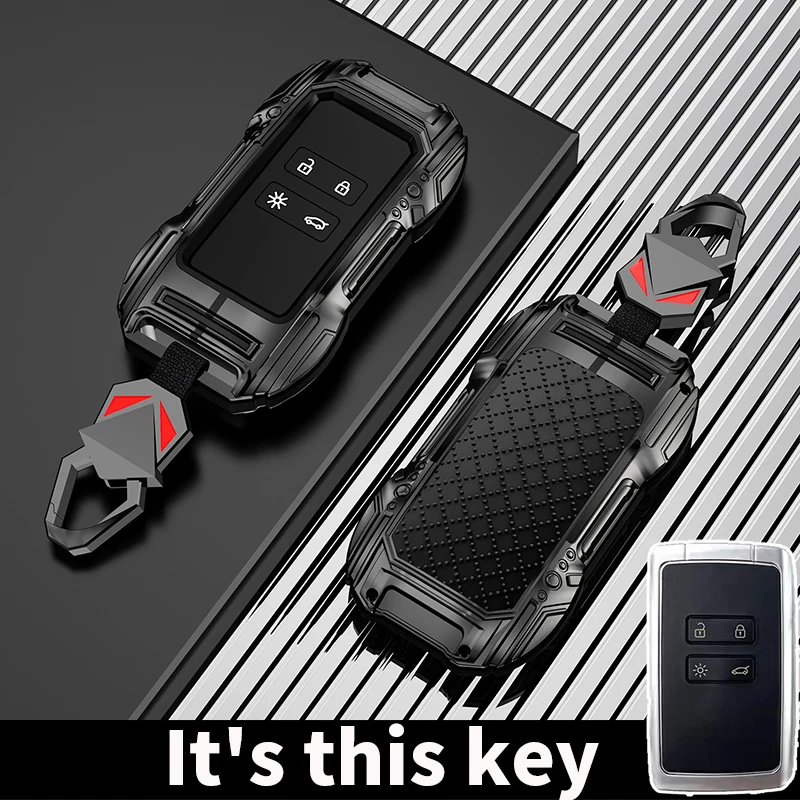 

Zinc Alloy Key Case Bag For Renault Duster Logo Car Key Chain Car Metal Key Shell Car Interior Decoration Accessories